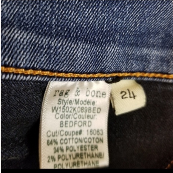 Rag & bone skinny jeans size 24 - Picture 6 of 7